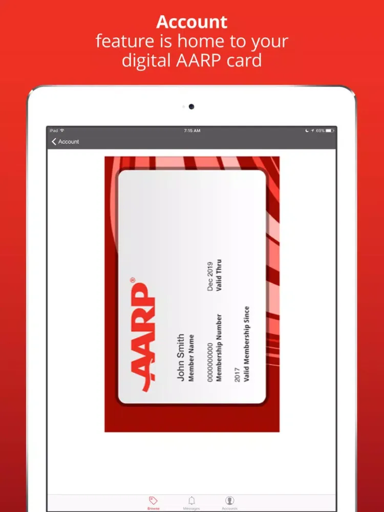 Zrzuty ekranu AARP Member Benefits iPad 