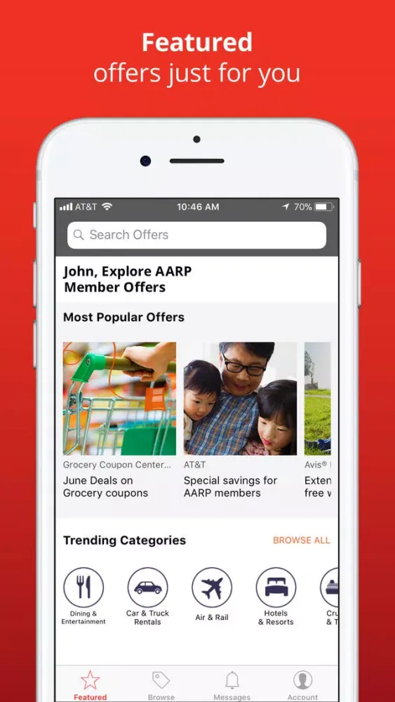 Zrzuty ekranu AARP Member Benefits