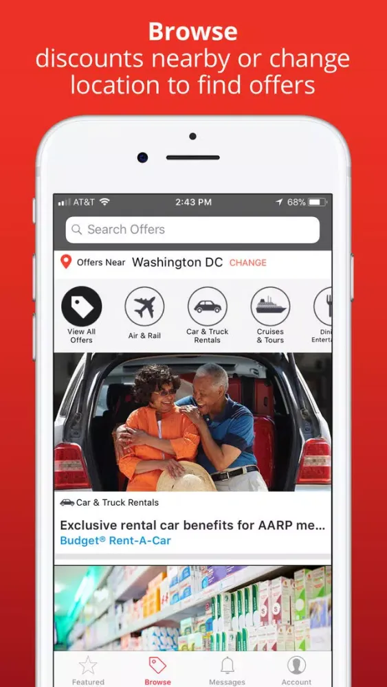 Zrzuty ekranu AARP Member Benefits