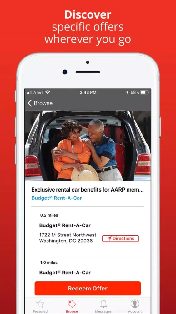 Zrzuty ekranu AARP Member Benefits