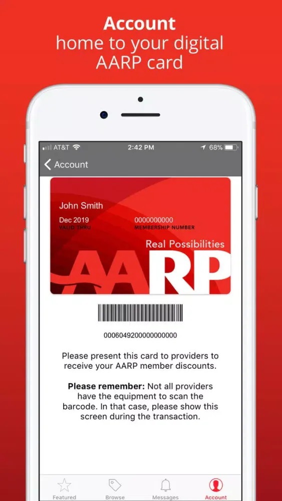 Zrzuty ekranu AARP Member Benefits