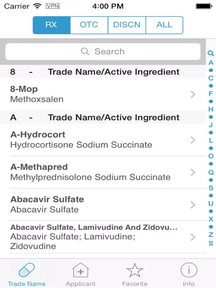 Скриншоты Drug & Medications (Orange Book for FDA Approved Drugs, Tablets & Pills) iPad 