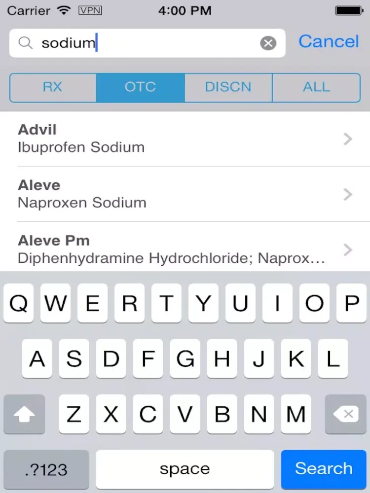 Скриншоты Drug & Medications (Orange Book for FDA Approved Drugs, Tablets & Pills) iPad 