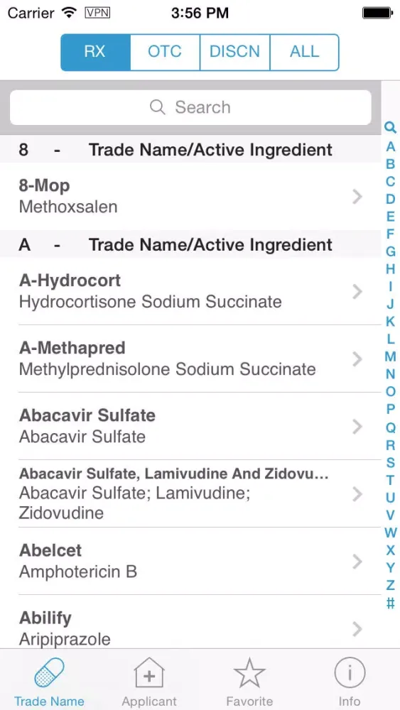Скриншоты Drug & Medications (Orange Book for FDA Approved Drugs, Tablets & Pills)