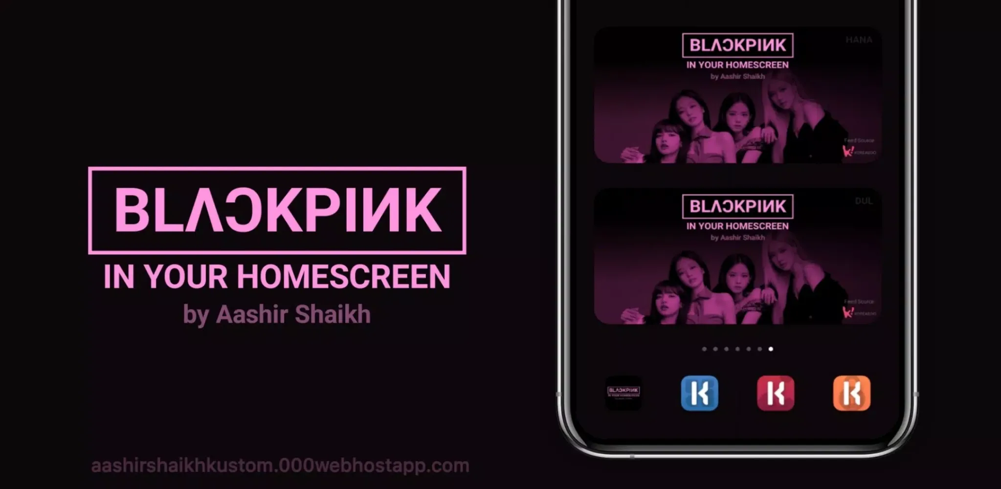 Screenshot di BLΛƆKPIИK IN YOUR HOMESCREEN (