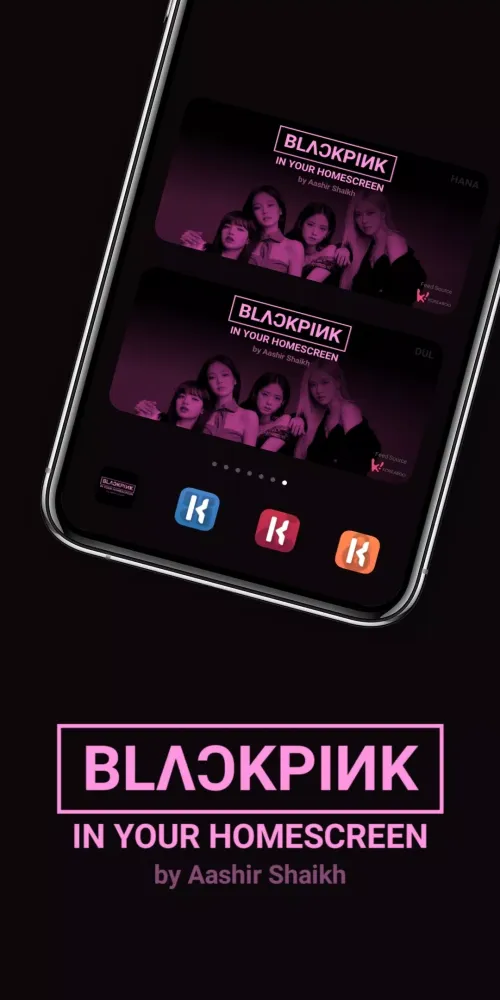 Screenshot di BLΛƆKPIИK IN YOUR HOMESCREEN (