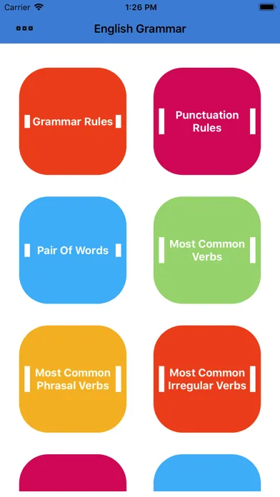 Ảnh chụp màn hình của English Grammar & Punctuation