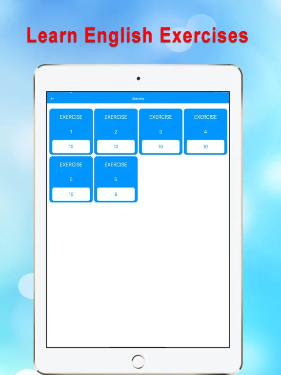 Capturas de tela do English Grammar Quiz App iPad 