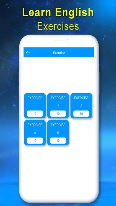 Capturas de tela do English Grammar Quiz App