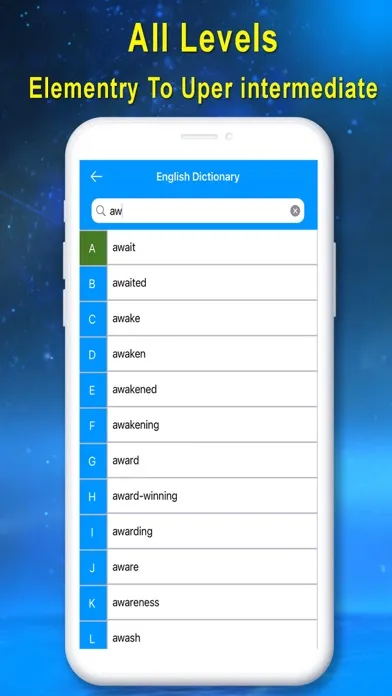 Capturas de tela do English Grammar Quiz App