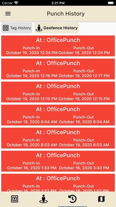 AAT Punchcard App スクリーンショット