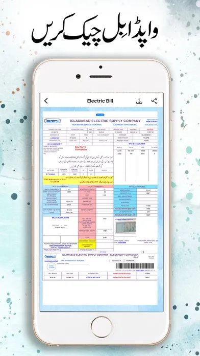 Tangkapan layar Electricity Bill Checker