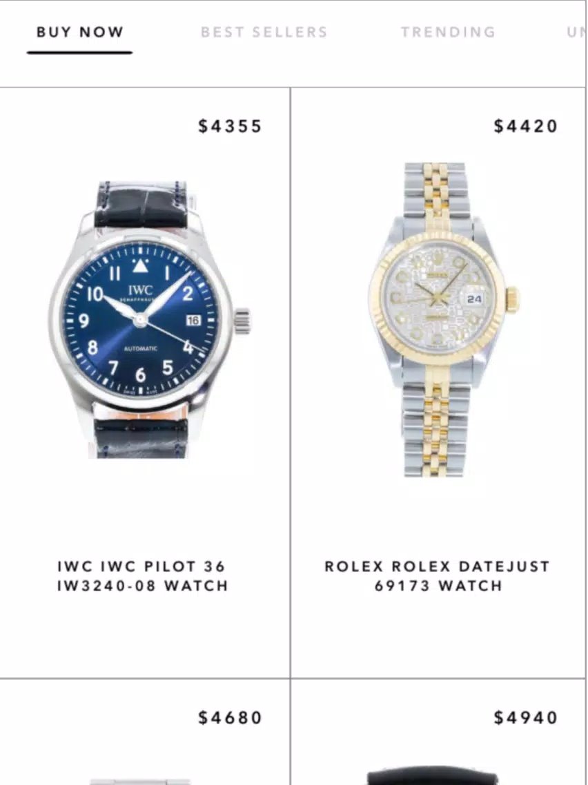 Tangkapan layar BALLR – Shop Watches iPad 