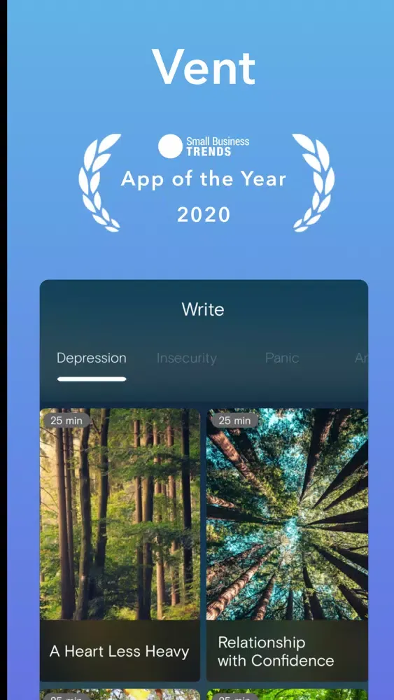 Vent - Guided Journaling Screenshots