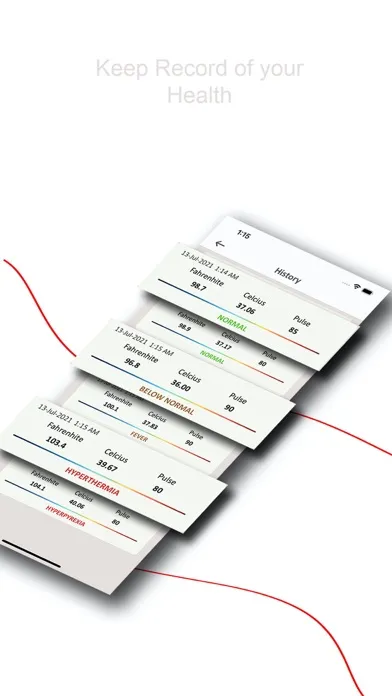 Zrzuty ekranu Body Temperature Tracer
