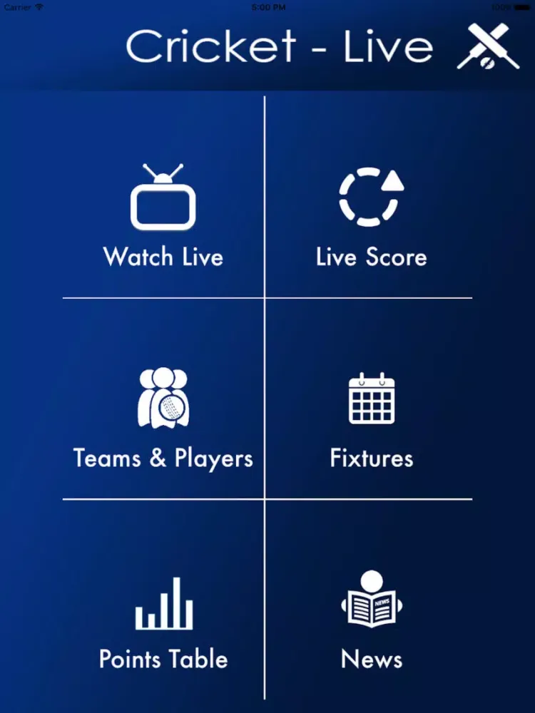 Capturas de tela do IpL-Live Cricket iPad 