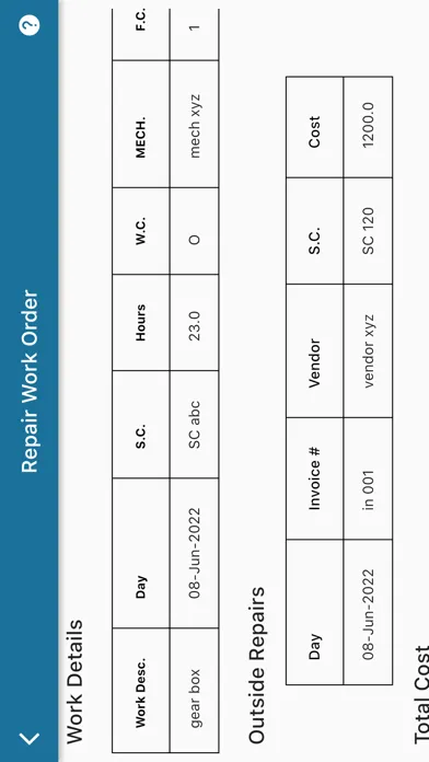 AAT Mechanic App Screenshots