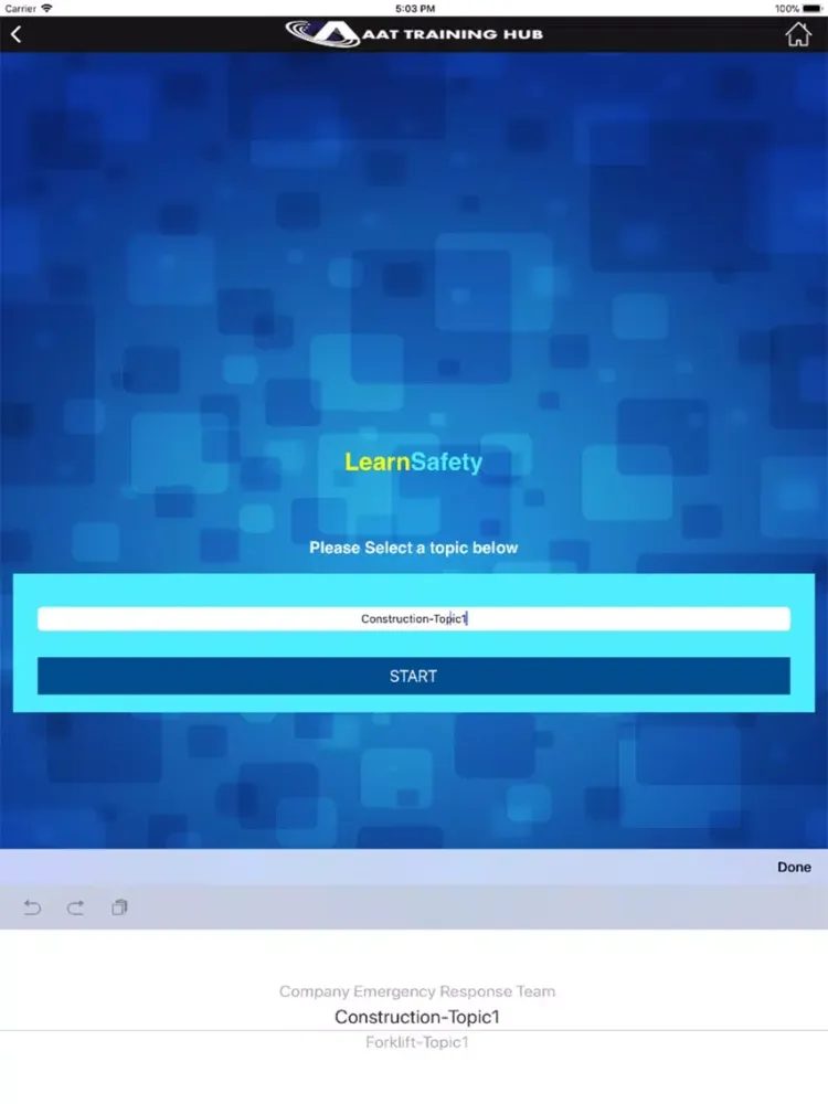 Zrzuty ekranu AAT mLearn iPad 