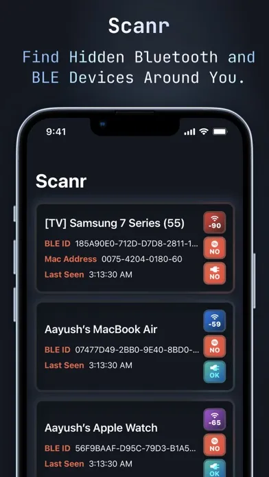 Scanr - Bluetooth Scanner Screenshots