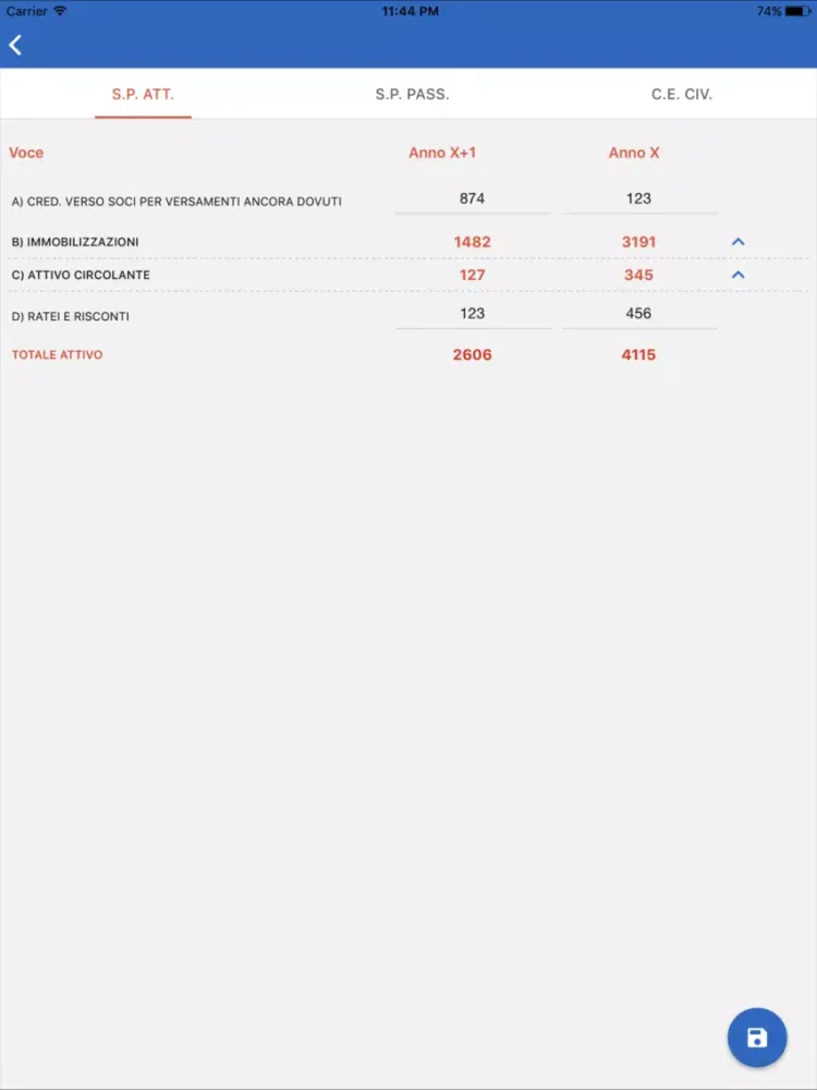 Captures d'écran de Analisi di Bilancio iPad 