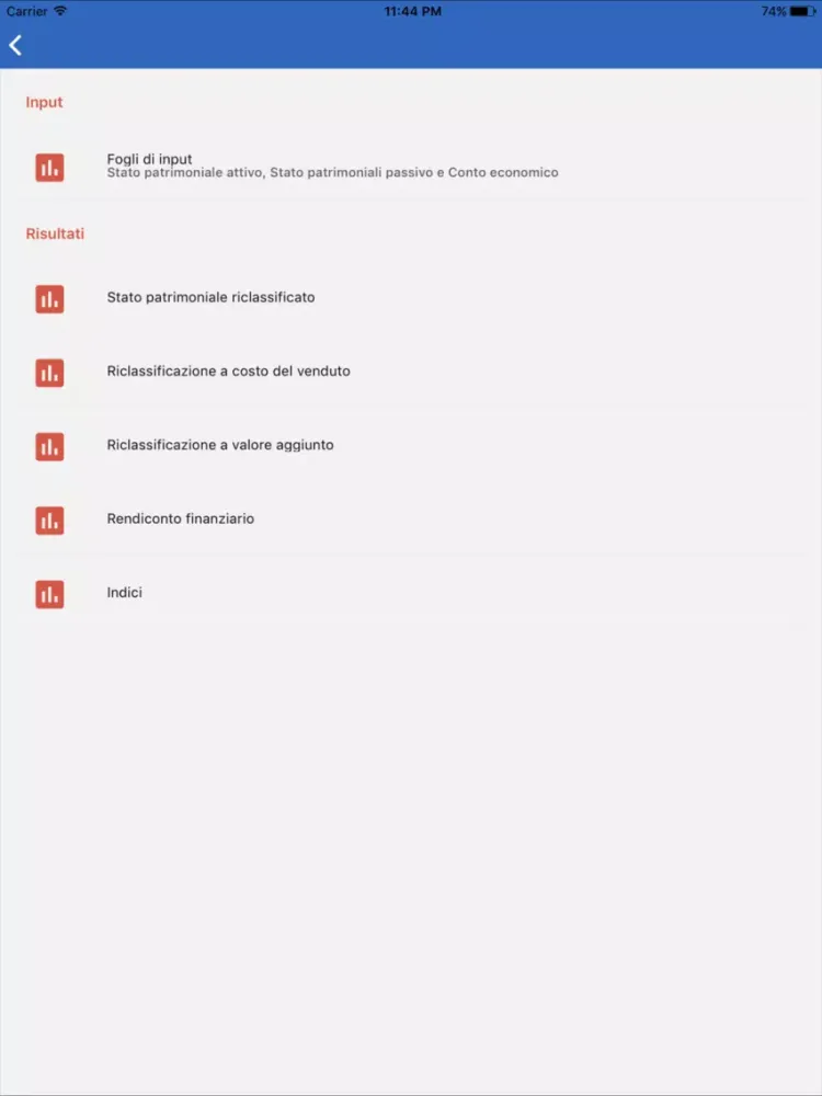Captures d'écran de Analisi di Bilancio iPad 