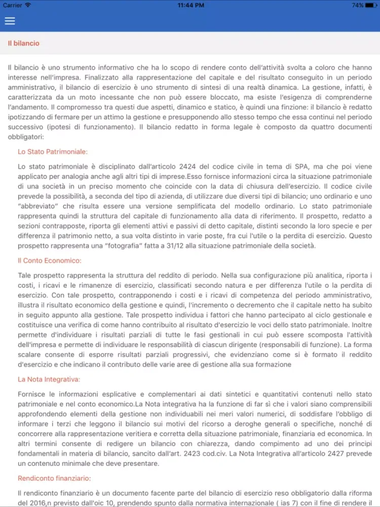 Captures d'écran de Analisi di Bilancio iPad 