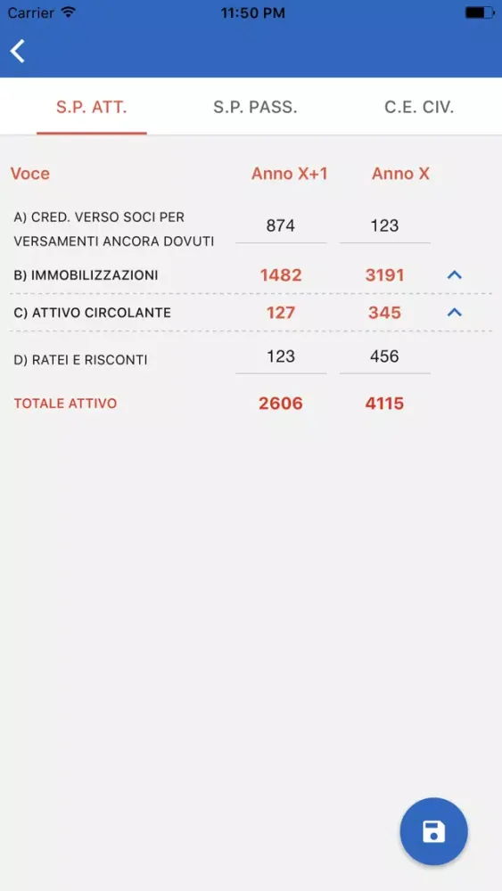 Captures d'écran de Analisi di Bilancio