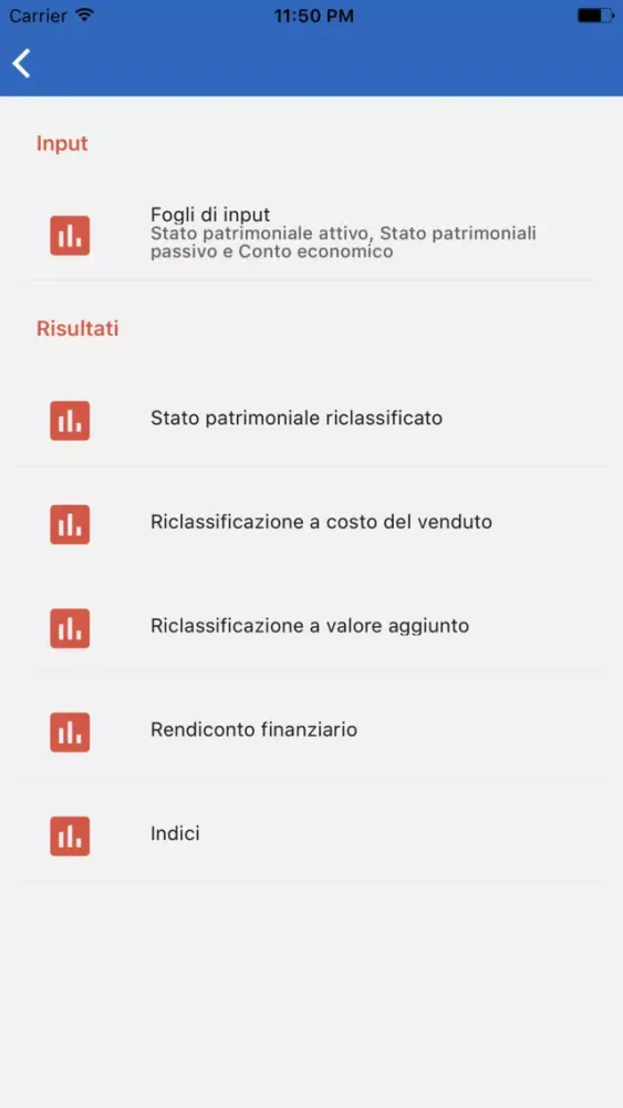 Captures d'écran de Analisi di Bilancio