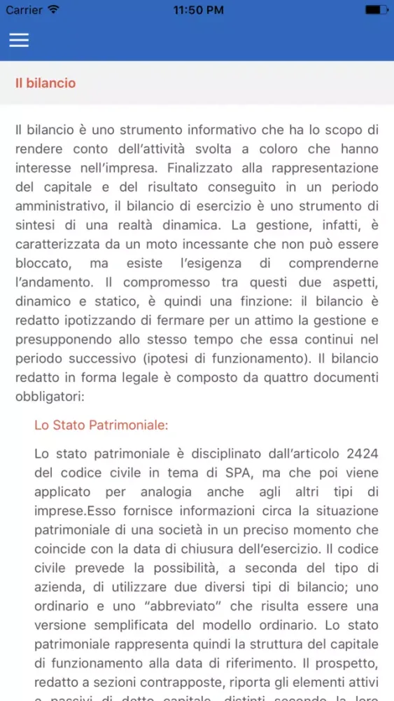 Captures d'écran de Analisi di Bilancio