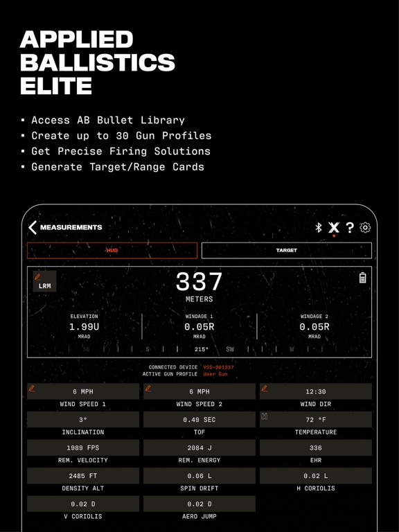 VECTRONIX SHOOTING SOLUTIONS iPad  스크린샷