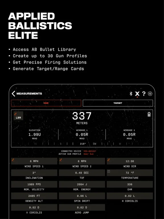 Zrzuty ekranu VECTRONIX SHOOTING SOLUTIONS iPad 