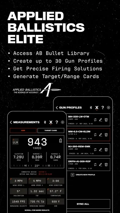 Zrzuty ekranu VECTRONIX SHOOTING SOLUTIONS