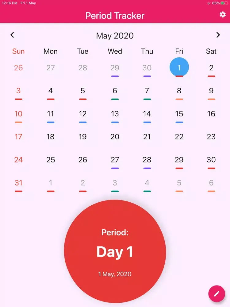 Captures d'écran de Flow Period Tracker iPad 