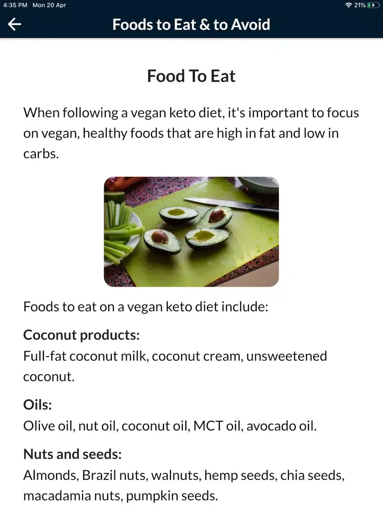 Keto Diet Plan For Weight Loss iPad  Screenshots