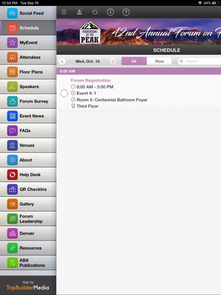 42nd Annual Forum on Franchisi iPad  سکرین شاٹس