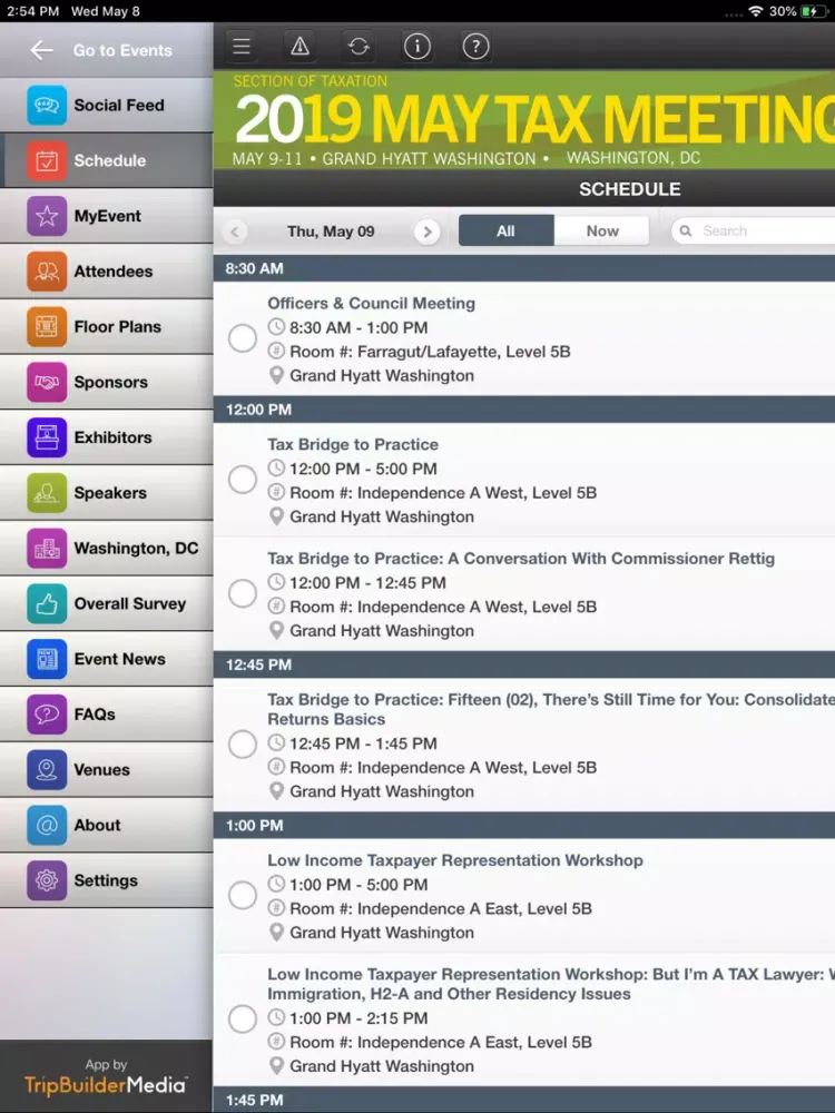 ABA Tax Events iPad 应用截图
