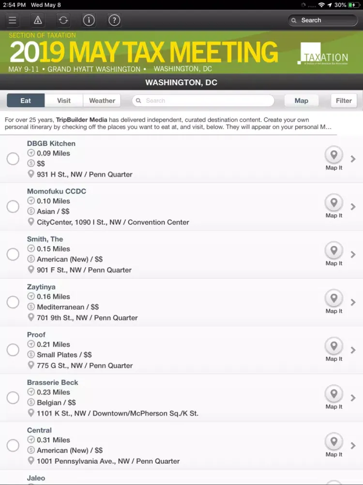 ABA Tax Events iPad 应用截图