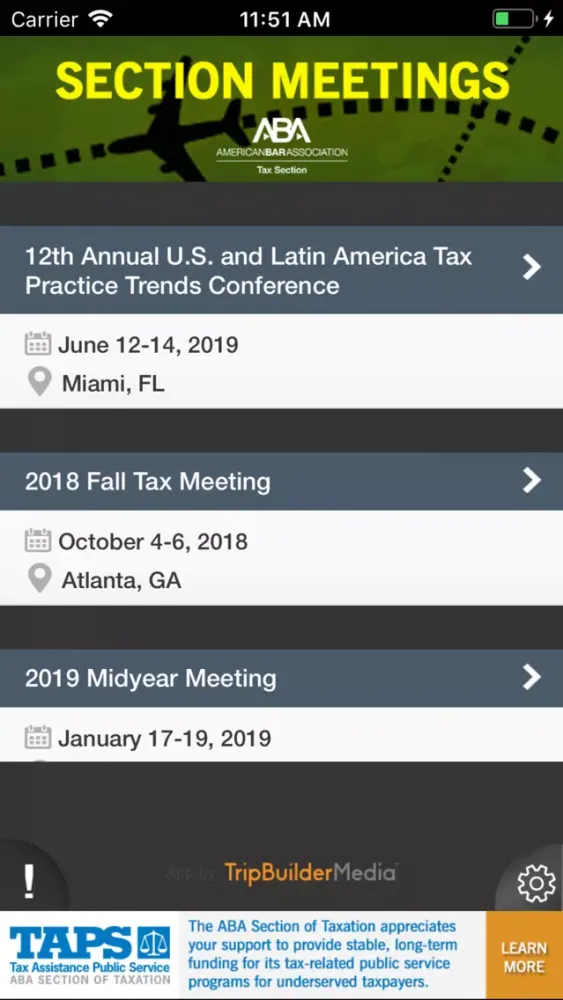 ABA Tax Events应用截图