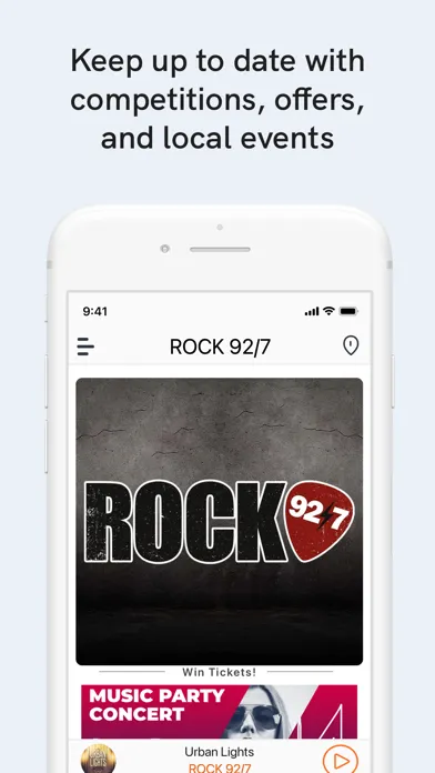 Ảnh chụp màn hình của ROCK 92/7