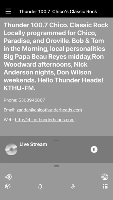 Thunder 100.7 Chico স্ক্রিনশট