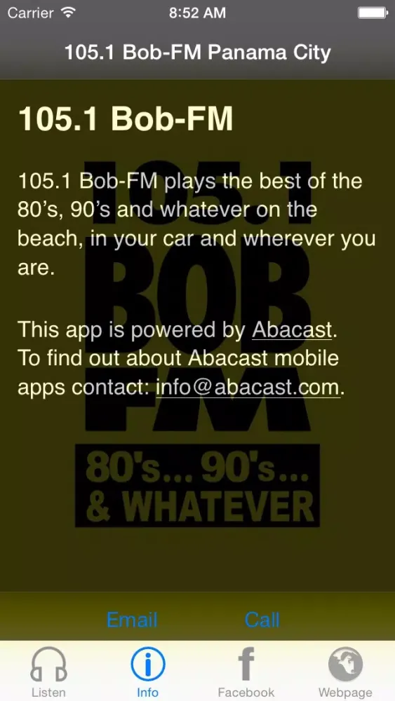 105.1 Bob-FM Panama City سکرین شاٹس