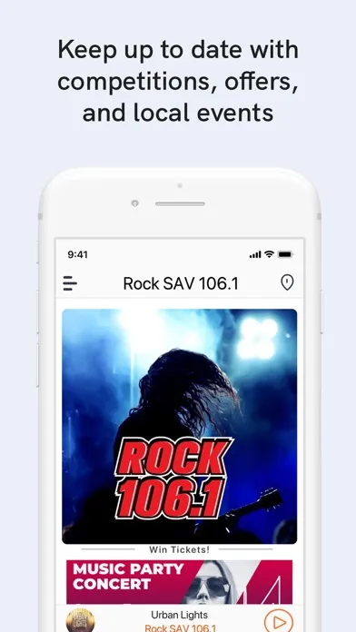 Ảnh chụp màn hình của Rock SAV 106.1