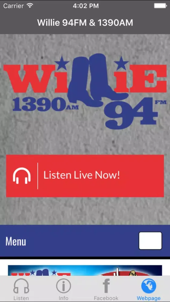 Willie 94FM & 1390AM Ekran Görüntüleri