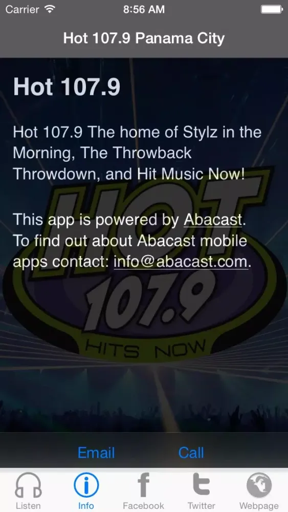 Tangkapan layar Hot 107.9 Panama City
