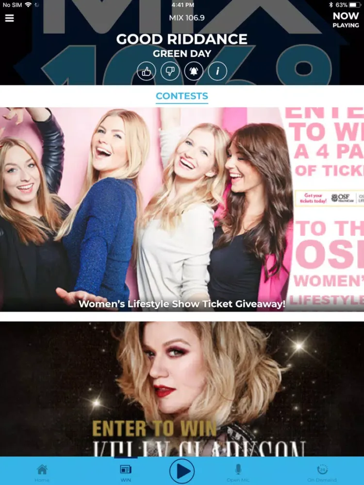 Mix 106.9 iPad  Ekran Görüntüleri