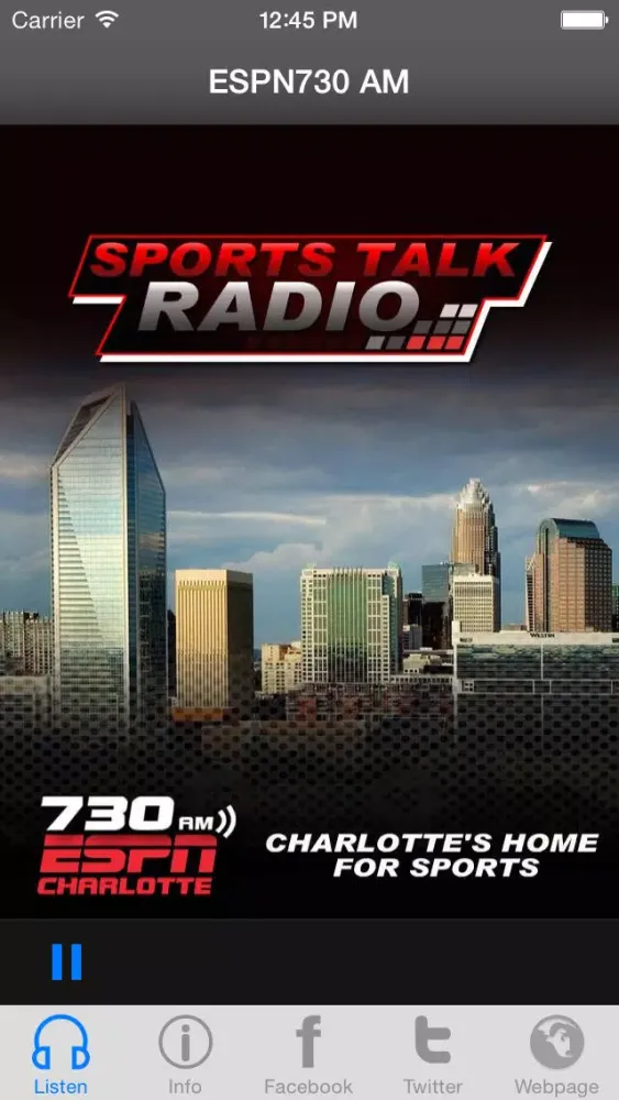 Screenshot di ESPN 730 AM Charlotte