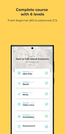 Tangkapan skrin ABA English - Learn English