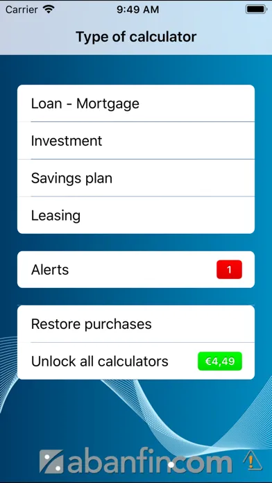 Abanfin Financial Tools Screenshots