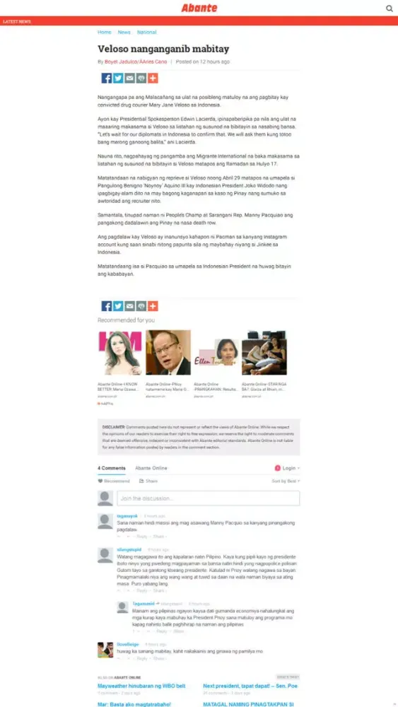 Screenshot di Abante