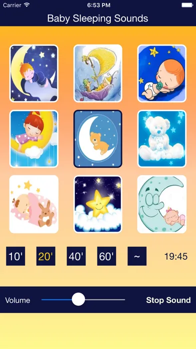 Capturas de tela do Baby Sleeping Sounds